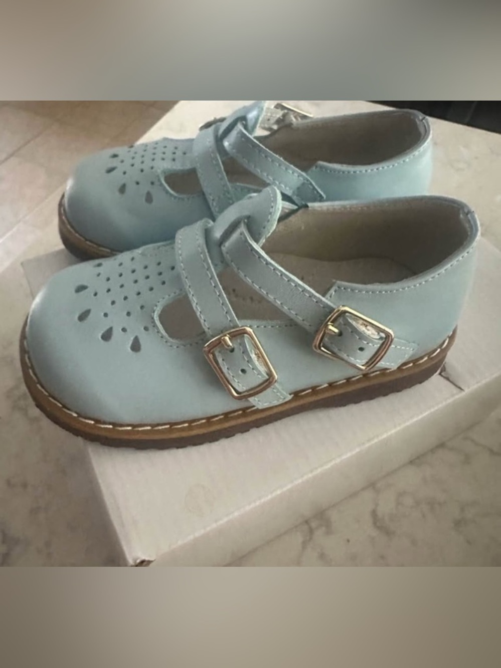 Double-Buckle Mary Jane Dress Shoes for Kids - Light Blue